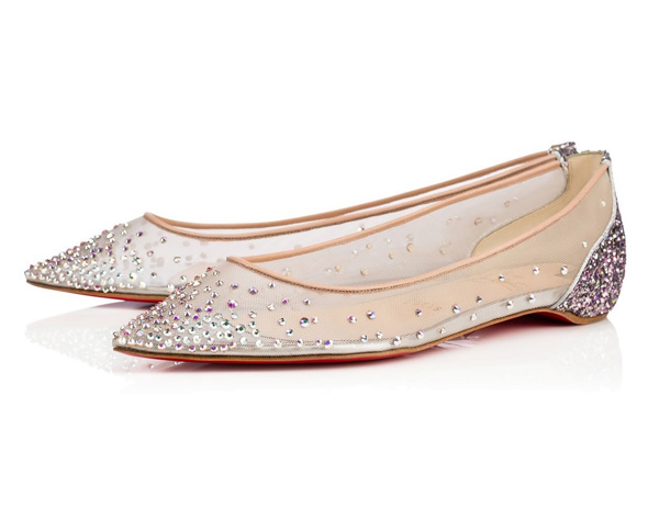 2017SS Christian Louboutin クリスチャン ルブタンコピー キラキラクリスタル Follies フラット